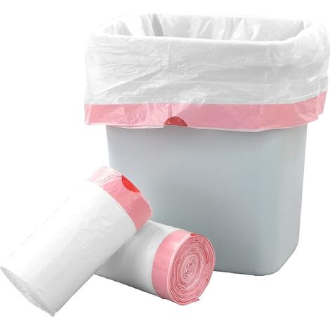 Bolsas de basura con cordón de 12 l, blancas, 120 unidades (1/5)
