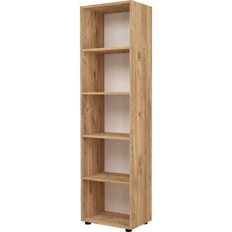 Libreria a 5 ripiani 178 x 49 x 30 cm effetto rovere 030008997