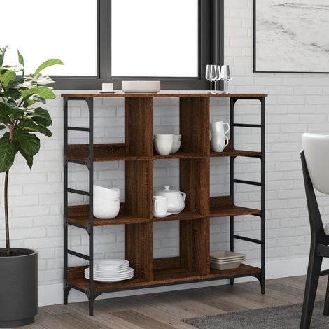 Sideboard Braun Eichen-Optik 102x32x103,5 cm Holzwerkstoff