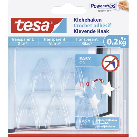 tesa Gancio adesivo piccolo Trasparente Contenuto: 5 pz. (1/5)