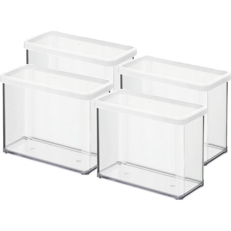 Recipiente para comida para golosinas, alto, 4x2,1 l, LOFT, blanco, Rotho (1/2)