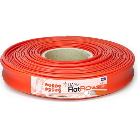 TAMS® Flat Flow Flachschlauch orange 1" 10m (1/5)