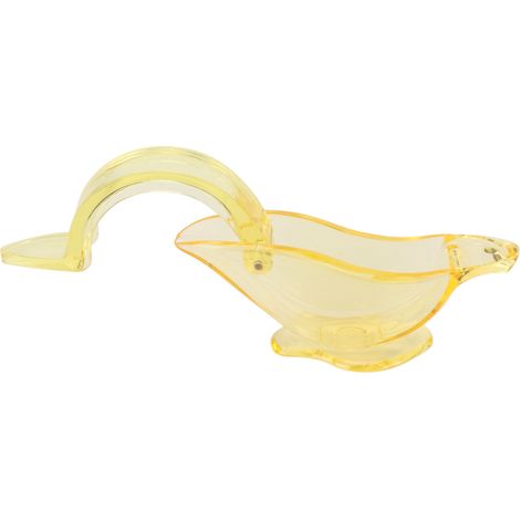 Presse-agrumes manuel portable en forme d'oiseau, acrylique jaune, lot de 5, pour citrons et fruits, idéal cuisine, maison, bar. (1/5)