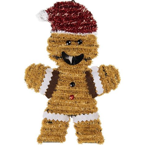 Suspension de Noël Bonhomme de Pain d'Épices Décoration en Plastique Marron 22 x 2 x 33 cm - PANGIVO (1/2)