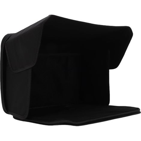 Pare-soleil pour ordinateur portable 16 pouces, idéal pour travailler à l'extérieur, à la plage, anti-éblouissement, avec housse de protection pliable noire et taille L. (1/5)