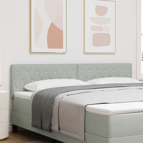 Tête de lit Gris clair 180 cm Velours vidaXL (1/5)
