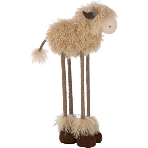 Statue Vache Télescopique "Inverno" 58cm Beige (1/3)