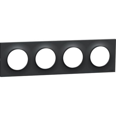 Placca di finitura quadrupla Schneider Electric Odace Styl antracite