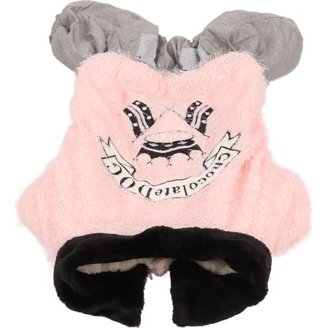 Vêtements d'hiver chauds et épais en peluche pour chien, tenue mignonne pour animaux de compagnie à 4 pattes par temps froid, pour chiens moyens et grands, rose, taille 4XL (1/5)