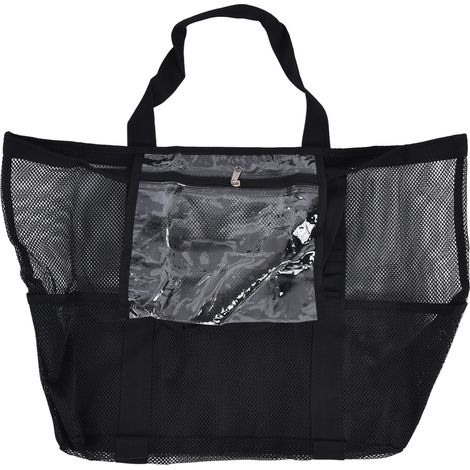 Sacs de plage en tissu Oxford mesh, grands sacs fourre-tout de rangement pour la plage, les pique-niques, les barbecues et le camping. (1/5)
