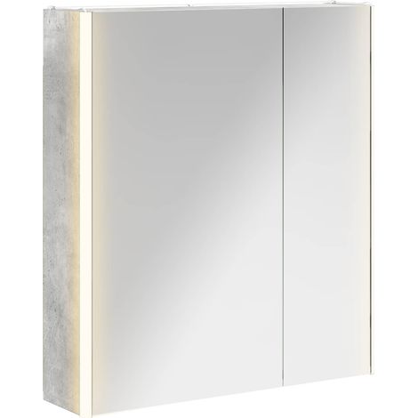 Maison Exclusive - Mobiletto per specchio da bagno Grigio cemento