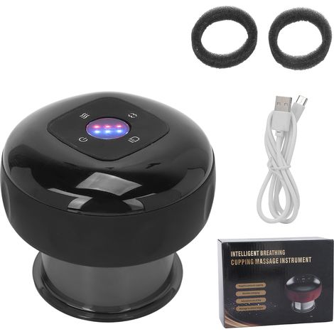 Appareil de massage par ventouses électrique intelligent professionnel noir pour soulagement de la douleur (1/5)