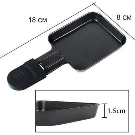 gril à raclette fromage machine à griller ardoise gril électrique spatule cuillère poêle à griller 4pcs (1/4)