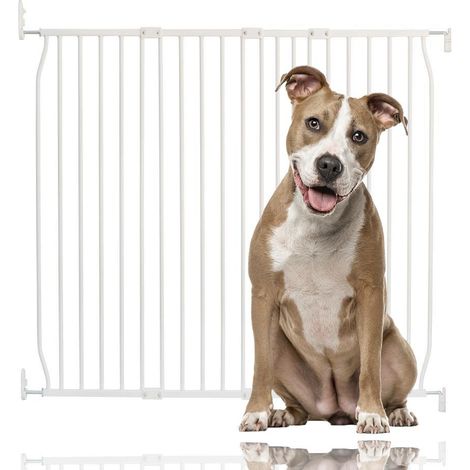 Bettacare Eco Screw Fit Pet Gate, White, 120cm - 130cm, Screw Fitted Dog Gate, Safety Gate for Puppy