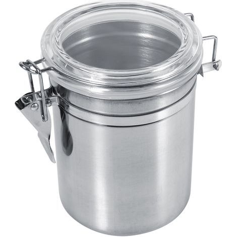 Boîte de rangement alimentaire en acier inoxydable pour cuisine, grand contenant à sucre, thé, café et grains. (1/5)