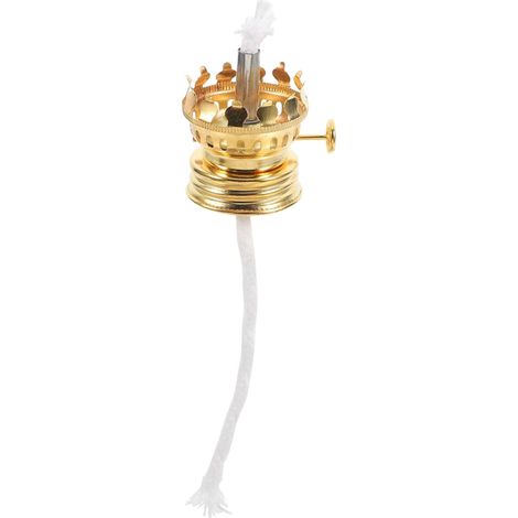 Douille de Lampe à Pétrole en Alliage D'aluminium Doré Structure Simple Adaptée pour Lampe à Huile DIY Accessoire Essentiel (1/5)