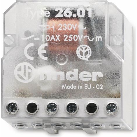 FINDER Stromstoß-Schalter 10 A, 12 V, 26.01.8.012.0000, UP