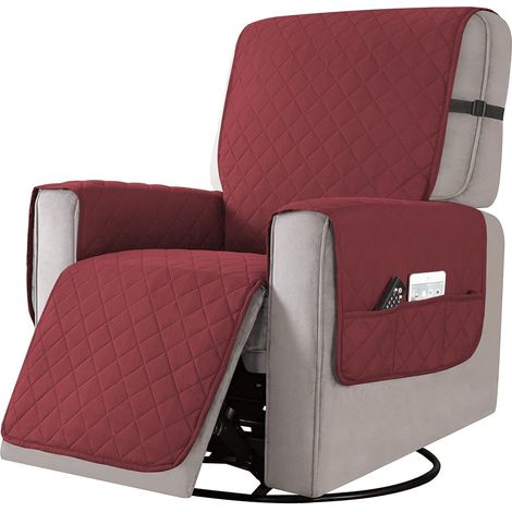 Housses de Fauteuil inclinable, Couverture Protecteur Canapé 1 Place Bordeaux (1/5)