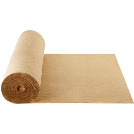 VEVOR Rouleau Toile de Jute, 1016 mm x 91,4 m, Chemin de Table Toile de Jute Naturelle Haute Densite 50 x 50, Ruban pour Decoration, Artisanat, Mariage, Jardinage, Couverture Hivernale Plantes, Arbres
