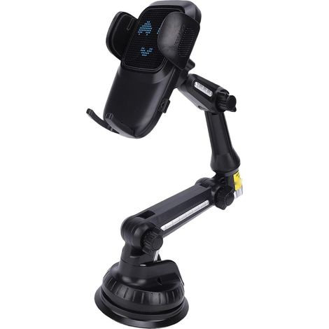 Porte-téléphonie de Voiture Montage de Camion Lourd à 360 ° Rotation Tableau de Tableau de Bord Porte-Traits avec Un Bras de 12,9 Pouces de Long pour Les Smartphones et Les (Black) (1/5)