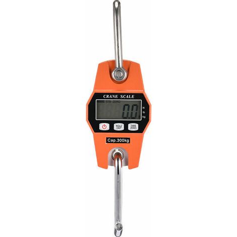 Peson Electronique 300kg Balance Crochet Suspendu Dynamomètre LCD Crochet Peseur Industrielle Pèse Poids 300kg/600lbs (1/5)