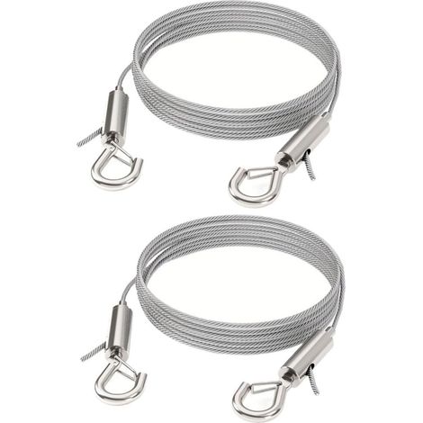 GANAZONO Lot de 2 cordes suspension en acier inoxydable, fil réglable (1/5)