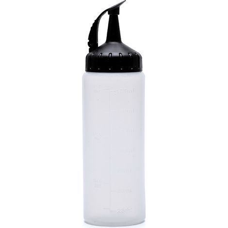 Mittelgroße, flexible Kochflasche, flexible Ölflasche, Gewürzflasche, Sojasaucenflasche, Kunststoff, transparent, 350 ml, 1 Stück.