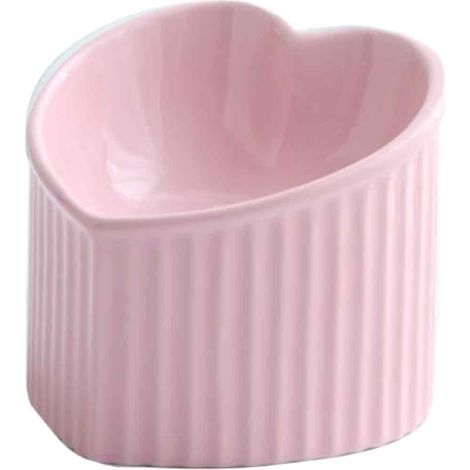 Gamelle en céramique pour chat, avec ouverture oblique et pieds hauts pour protéger le cou et les pattes. Idéale pour manger et boire. Anti-choc et anti-noircissement du menton. (1/5)