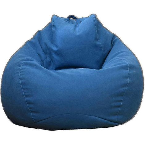 Canapé et fauteuil d'intérieur king-size avec housse futon, convenant aux adultes et aux enfants, 100 x 120 cm, bleu. (1/5)