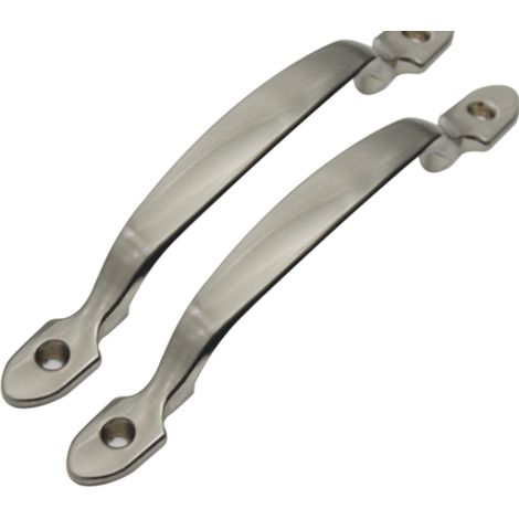 Lot de 2 Poignées de porte, Métal, Entraxe 135 mm, Alliage de zinc, Pour cuisine et armoire (1/5)