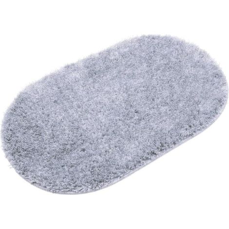 Tapis de bain ovale, antidérapant, doux, en microfibre absorbante, lavable en machine (0,40,6 cm), tapis/repose-pieds absorbant. (1/5)