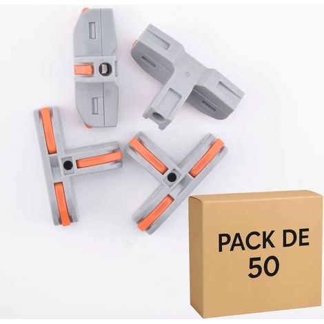 50 Bornes de Raccordement à Levier en T (1 entrée / 2 sorties), 32A - LT-112 (1/5)