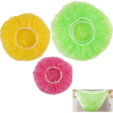 60 Pack Reusable Food Lids - Elastic Lids for Food Preservation - Semi-Transparent Bowl Lids in Sizes - for Fruit, Vegetables, Meats and Preserves (1/5)