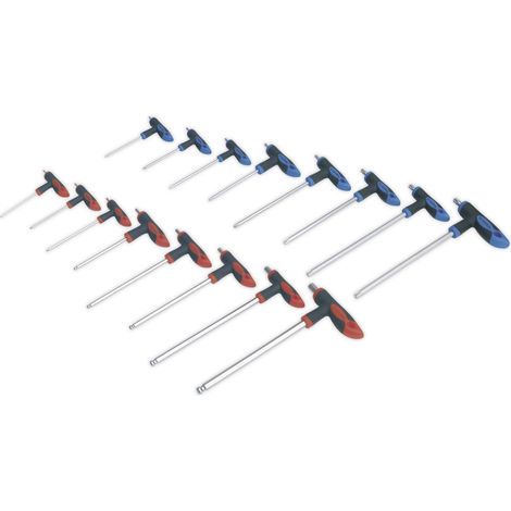 Sealey Premier T-Handle TRX-Star & Hex Key Set 16pc AK7147