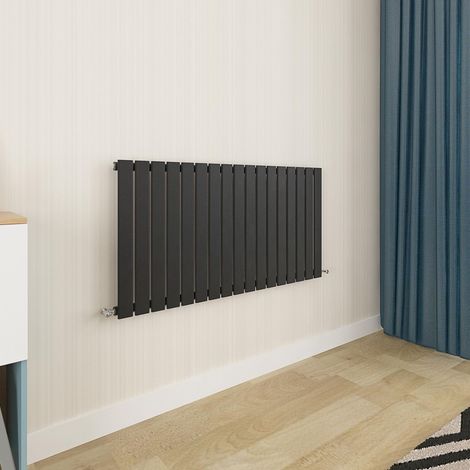 Biubiubath Flat Panel Radiator 600x1156mm Single Black