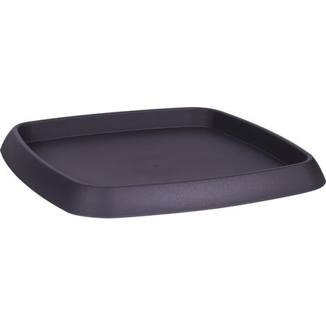 piattino di plastica quadrato Chorus antracite, vaso quadrato 35,6 L, 36,2 x 36,2