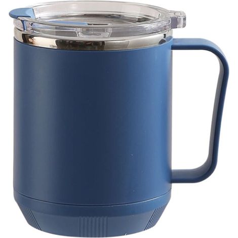 Coffee Mug 460ml 304 Stainless Steel Liner Leakproof Elegant Portable Mug for Outdoor Activities Blue
