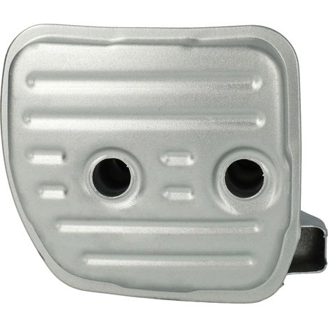vhbw Marmitta di scarico compatibile con Stihl MS 231, MS 251, MS 231C, MS 251C motosega - 11 x 8,4 x 6,5 cm, argento