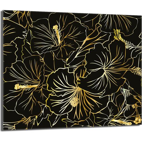 Protezione per piano cottura in vetro 60x52 Fiori (1/5)