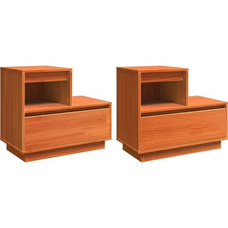 Maison Exclusive - Armadio da Notte 2 pcs Marrone cerato 60 x 34 x 51 cm (1/5)