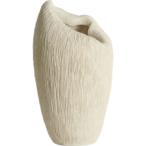 Light & Living Vase DENISA Kunststoff Creme – 28x26,5x50 cm