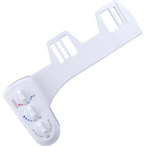 Ensemble de douchette WC bidet intelligente non électrique pour salle de bain, eau chaude et froide, avec double buse (UE : filetage 3/8) (1/5)