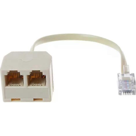 Répartiteur téléphonique RJ11 6P4C, adaptateur 1 mâle vers 2 femelles, séparateur RJ11 vers RJ11, accessoires téléphoniques C26 (1/5)