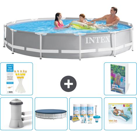 Prism Frame Pool Rund - 366x76 cm - 7-teilig S335