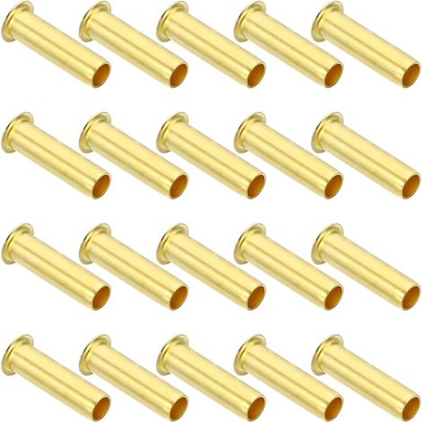 Insert de Compression en Laiton, 40 Pcs 6mm OD x 4mm ID Tube Kit d'Assortiment de Raccords de Compression de Support de Tube d'Insertion pour Tuyau d'Air, d'Huile et d'Eau (1/5)