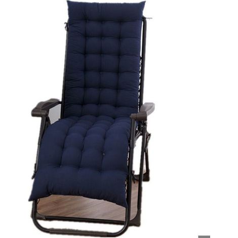 Coussin De Chaise - Polyester Et Peluche - Pour Terrasse Patio Piscine Jardin - 45 X 45 Cm - Bleu Profond Noir Gris - 1 Pièce (1/5)