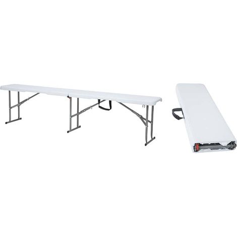 Panca set birreria, 183x28xh.43 cm, bianco
