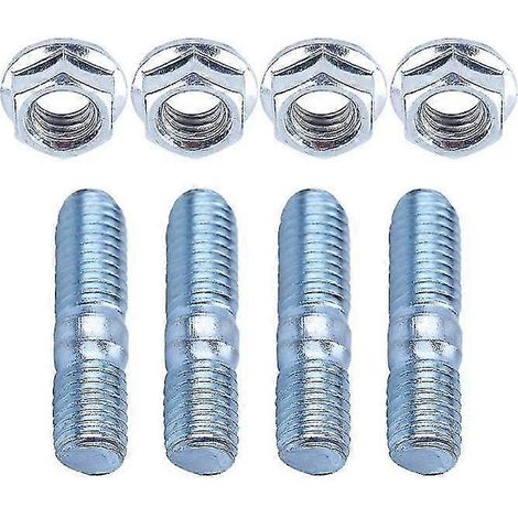 Kit de 8 vis et écrous de fixation pour silencieux d'échappement, compatible avec Honda GX110, GX120, GX160 et GX200 (5,5 et 6,5 CV) - 90047-ZE1-000-CDSX (1/4)