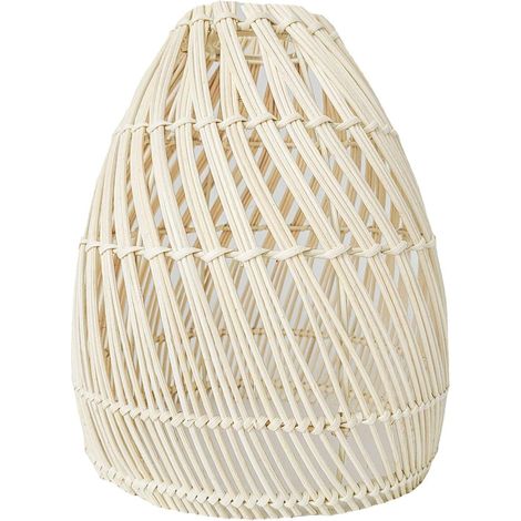 1 Abat-Jour En Rotin, Design Tissé Rétro, Luminaire Suspendu Pour Salon, Restaurant, Hôtel