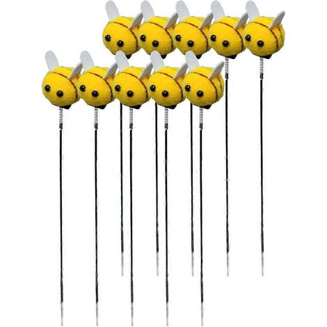 10 Stück Bienen-Gartenstecker, Dekoration für Garten, Rasen und Blumentopf